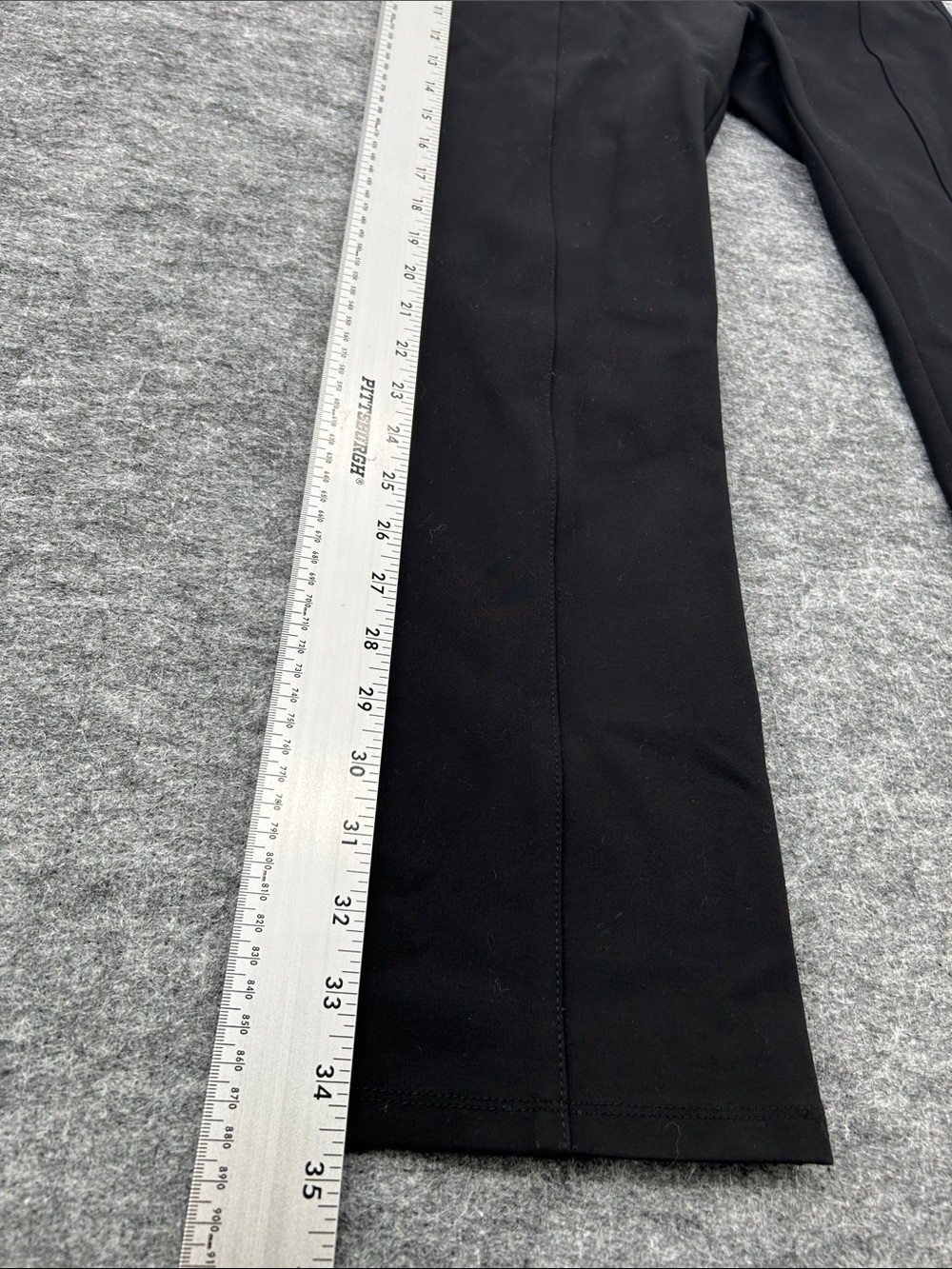Tory Burch Black Leggings with Orange Logo Tag Size Small - Picture 3 of 11